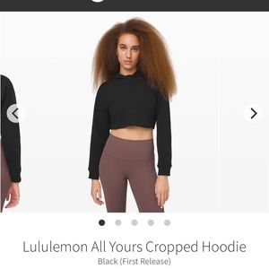 Lululemon all yours cropped hoodie